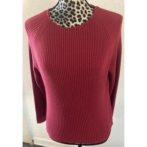 Valerie By Valerie Stevens sweater Blouse L Silk Long Sleeve Minimalists